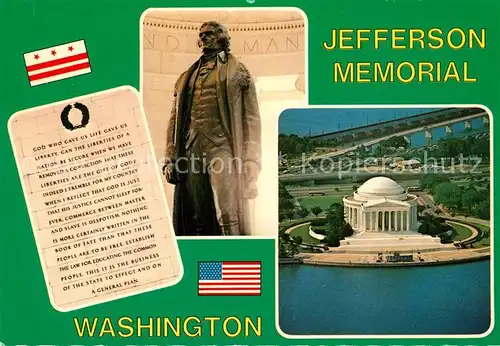 AK / Ansichtskarte Denkmal Jefferson Memorial Washington  Denkmal