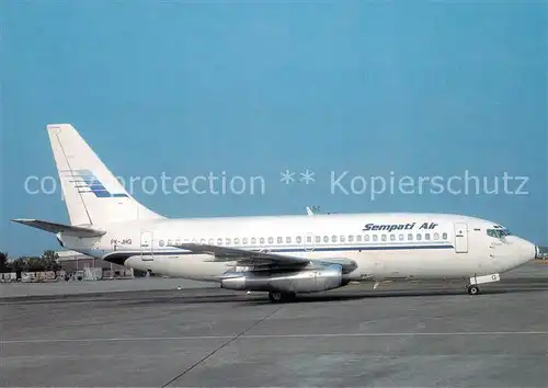 AK / Ansichtskarte Flugzeuge_Zivil Sempati Air B 737 281 PK JHG c n 20507 Flugzeuge Zivil