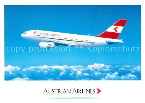 AK / Ansichtskarte Flugzeuge_Zivil Austrian Airlines Airbus A 310 Flugzeuge Zivil