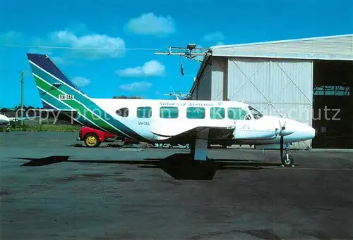 AK / Ansichtskarte Flugzeuge_Zivil Airlines of Tasmania PA 31 350 Navajo Chieftain cn 31  Flugzeuge Zivil