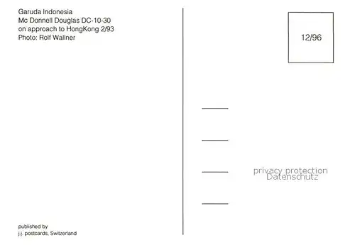 AK / Ansichtskarte Flugzeuge_Zivil Garuda Indonesia McDonnell Douglas DC 10 30  Flugzeuge Zivil