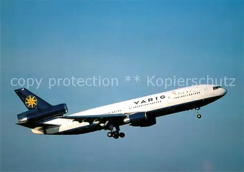 AK / Ansichtskarte Flugzeuge_Zivil Varig DC 10 30 PP VMB c n 46945 Flugzeuge Zivil