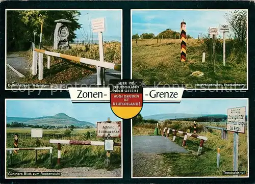 AK / Ansichtskarte Grenze_Douane_Zoll Zonengrenze Eussenhausen Meiningen Theobaldshof Hochrhoenstrasse  Grenze_Douane_Zoll