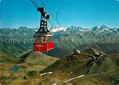 AK / Ansichtskarte Seilbahn Weissfluhgipfel Parsenn Silvrettagruppe Piz Linard  Seilbahn