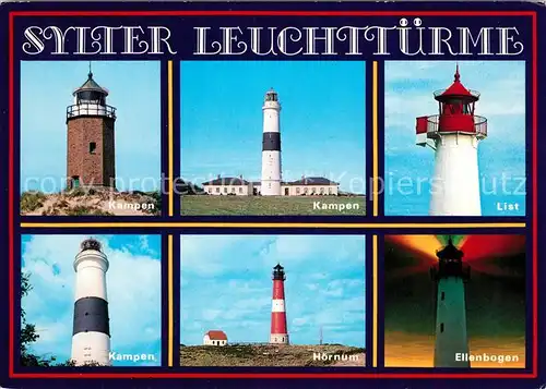 AK / Ansichtskarte Leuchtturm_Lighthouse Sylt Kampen List Hoernum Ellenbogen  Leuchtturm Lighthouse