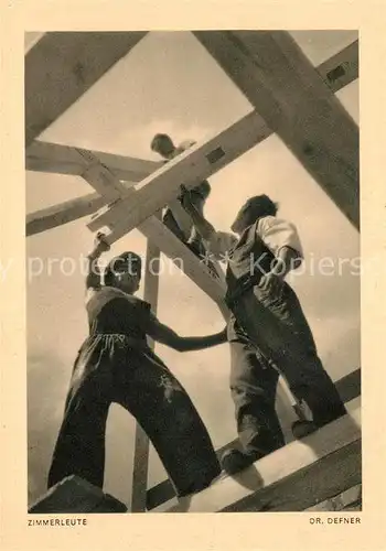 AK / Ansichtskarte Berufe Zimmerleute  Berufe