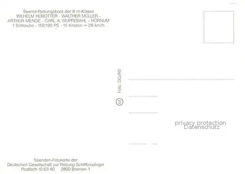 AK / Ansichtskarte Motorboote Seenot Rettungsboot Carl A. Wuppesahl  Motorboote