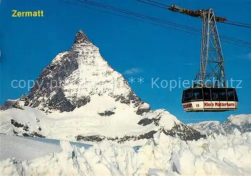AK / Ansichtskarte Seilbahn Klein Matterhorn Zermatt  Seilbahn