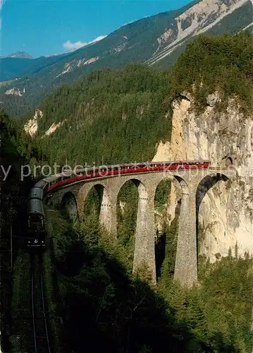 AK / Ansichtskarte Eisenbahn Bernina Express Landwasser Viadukt Filisur  Eisenbahn