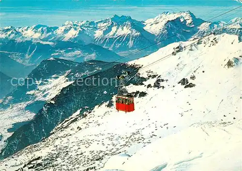 AK / Ansichtskarte Seilbahn Verbier Teleferique des Attelas Tour Salliere Dents du Midi Seilbahn