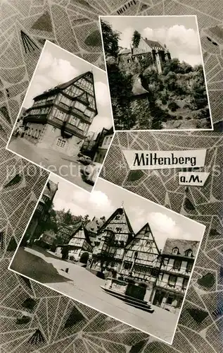 AK / Ansichtskarte Miltenberg_Main Fachwerkhaeuser Altstadt Schloss Miltenberg Main