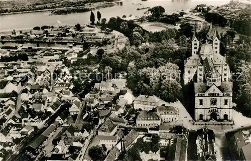 AK / Ansichtskarte Speyer_Rhein Dom Fliegeraufnahme Speyer Rhein