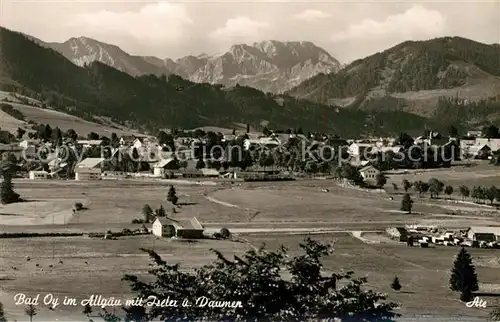 AK / Ansichtskarte Bad_Oy Panorama mit Iseler und Daumen Allgaeuer Alpen Bad_Oy
