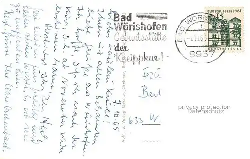 AK / Ansichtskarte Bad_Woerishofen Dominikanerinnen Kloster Bad_Woerishofen