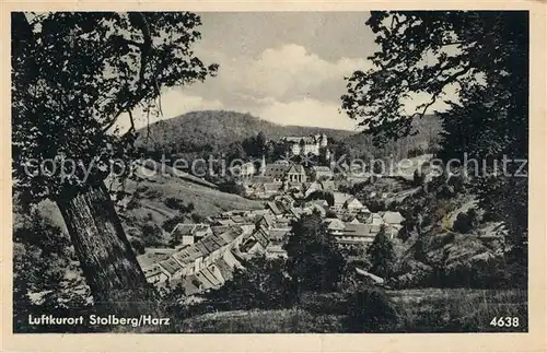 AK / Ansichtskarte Stolberg_Harz Panorama Luftkurort mit Schloss Stolberg Harz
