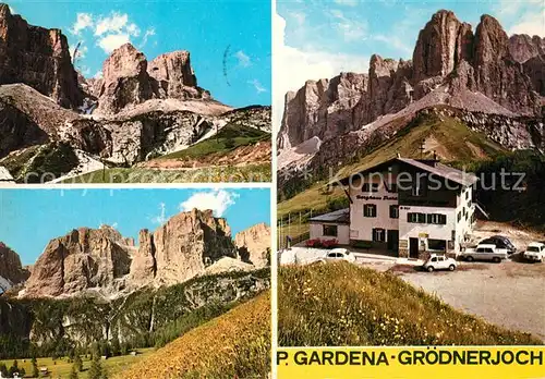 AK / Ansichtskarte Groednerjoch Berghaus Dolomiten Gebirgspass Passo Gardena Dolomiti Groednerjoch