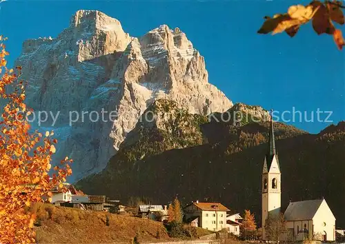 AK / Ansichtskarte Selva_di_Cadore Chiesa Monte Pelmo Dolomiti Kirche Herbststimmung Dolomiten Selva_di_Cadore