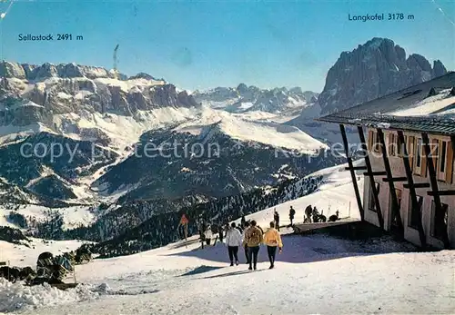 AK / Ansichtskarte Groeden Groedental Seceda Bergstation Wintersportplatz Dolomiten Groeden