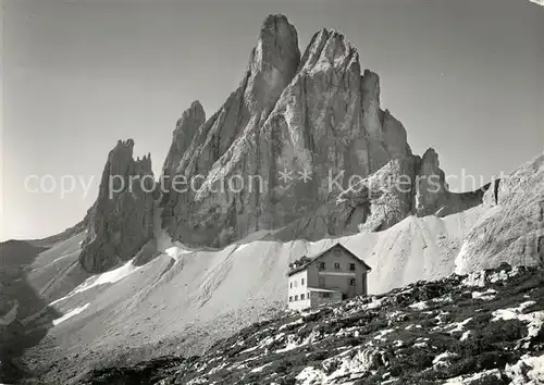 AK / Ansichtskarte Sesto_Sexten_Suedtirol Rifugio Zsigmondy Comici Cima Dodici Berghuette Zwoelferkofel Dolomiten Sesto_Sexten_Suedtirol