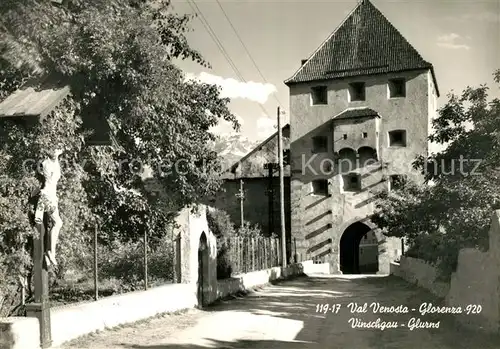 AK / Ansichtskarte Glorenza Torbogen Turm Stadtmauer Glorenza