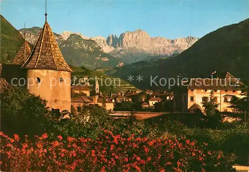 AK / Ansichtskarte Bolzano Castel Mareccio con il Catinaccio Schloss Rosengarten Dolomiten Bolzano