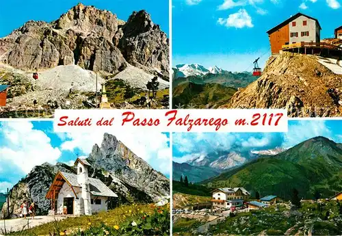 AK / Ansichtskarte Passo_Falzarego Berghotel Kapelle Gebirgspass Dolomiten Passo Falzarego
