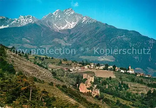 AK / Ansichtskarte Dorf_Tirol Panorama Castel Fontana Brunnenburg Dorf_Tirol