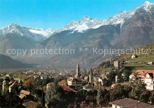 AK / Ansichtskarte Meran_Merano Panorama gegen Texelgruppe oetztaler Alpen Meran Merano
