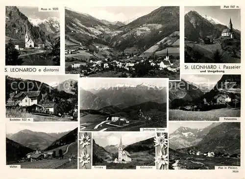 AK / Ansichtskarte St_Leonhard_Passeier und Umgebung Landschaftspanorama Alpen St_Leonhard_Passeier