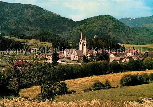 AK / Ansichtskarte St_Lorenzen_Suedtirol Ortsansicht mit Kirche Dolomiten St_Lorenzen_Suedtirol