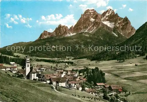 AK / Ansichtskarte Sexten_Sesto_Suedtirol Panorama mit Elferkofel Dolomiten Sexten_Sesto_Suedtirol