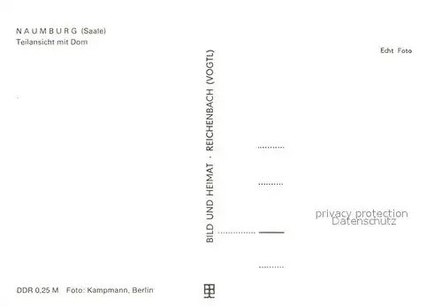 AK / Ansichtskarte Naumburg_Saale Teilansicht mit Dom Naumburg_Saale