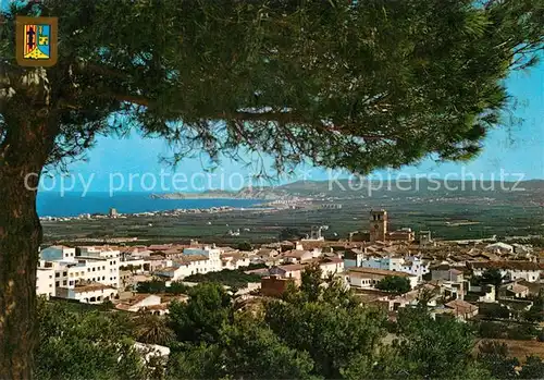 AK / Ansichtskarte Javea Panorama Pueblo y al fondo Cabo San Martin Javea