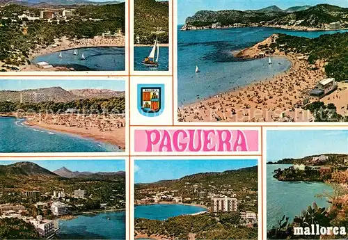 AK / Ansichtskarte Paguera_Mallorca_Islas_Baleares Panorama Strand Kueste Paguera_Mallorca