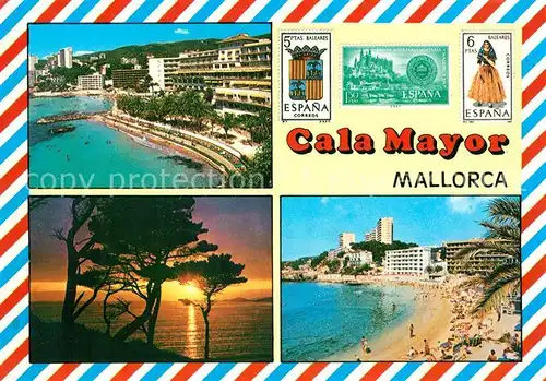 AK / Ansichtskarte Cala_Mayor Hotelanlage Strand Abendsonne am Meer Cala_Mayor