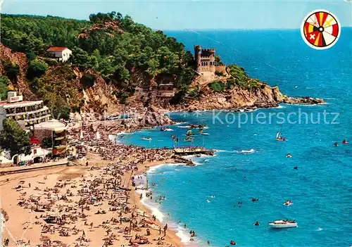 AK / Ansichtskarte Lloret_de_Mar Vista aerea de Sa Caleta y castillo Lloret_de_Mar