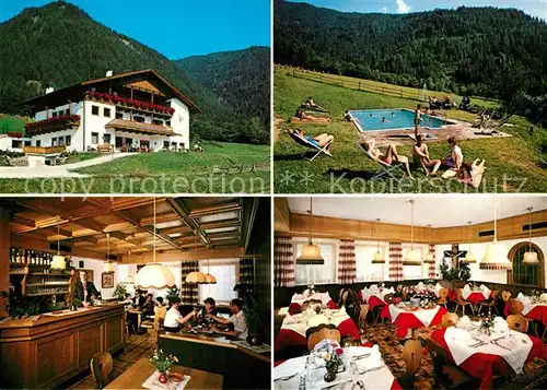 AK / Ansichtskarte Luesen_Suedtirol Hotel Pension Luesnerhof Restaurant Swimming Pool Luesen Suedtirol