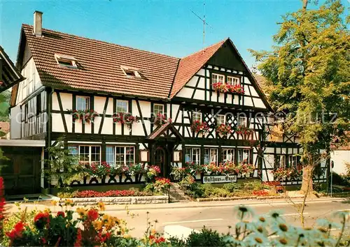AK / Ansichtskarte Sasbachwalden Gasthof Pension Engel Fachwerkhaus Weindorf Schwarzwald Sasbachwalden
