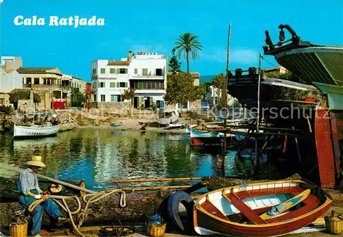 AK / Ansichtskarte Cala_Ratjada_Mallorca Hafen Fischkutter Fischer Cala_Ratjada_Mallorca