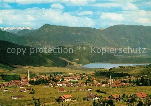 AK / Ansichtskarte Kaltern_Weinstrasse_Tirol Panorama Blick gegen Kalterer See ueberetsch Alpen Kaltern_Weinstrasse_Tirol