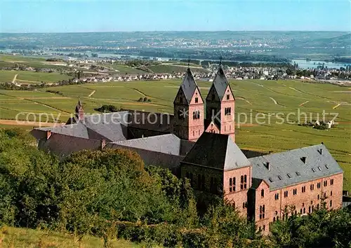 AK / Ansichtskarte Eibingen Kloster St Hildegard Kirche Blick ins Rheintal Eibingen