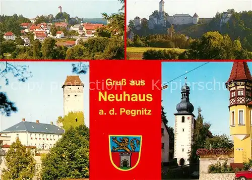 AK / Ansichtskarte Neuhaus_Pegnitz Schloss Stadtturm Panorama  Neuhaus Pegnitz