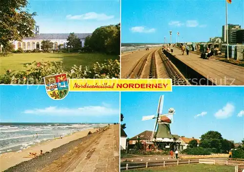 AK / Ansichtskarte Norderney_Nordseebad Strand Muehle Uferpromenade Norderney_Nordseebad