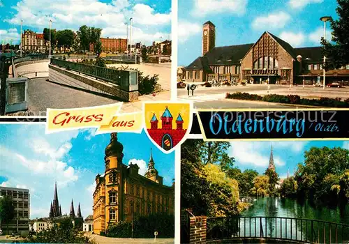 AK / Ansichtskarte Oldenburg_Holstein Bahnhof Schloss Oldenburg_Holstein