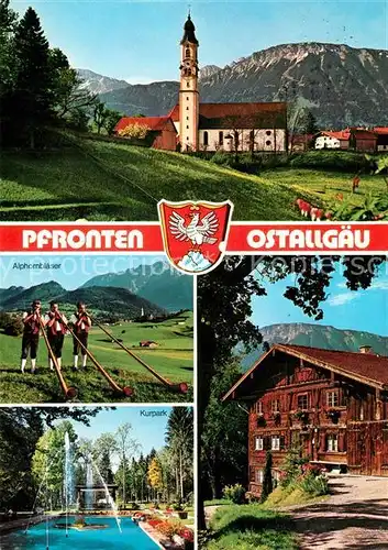 AK / Ansichtskarte Pfronten Kirche Ahornblaeser Kurpark Pfronten