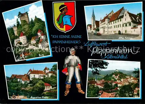 AK / Ansichtskarte Pappenheim_Mittelfranken Burg Augustiner Kloster Altes Schloss Pappenheim Mittelfranken