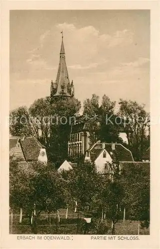 AK / Ansichtskarte Erbach_Odenwald Partie mit Schloss Erbach Odenwald