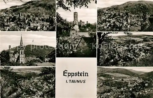 AK / Ansichtskarte Eppstein_Taunus Panorama Kirche Ruine Eppstein_Taunus