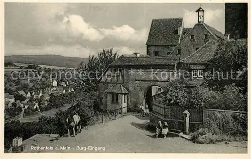 AK / Ansichtskarte Rothenfels_Unterfranken Burg Eingang Rothenfels Unterfranken