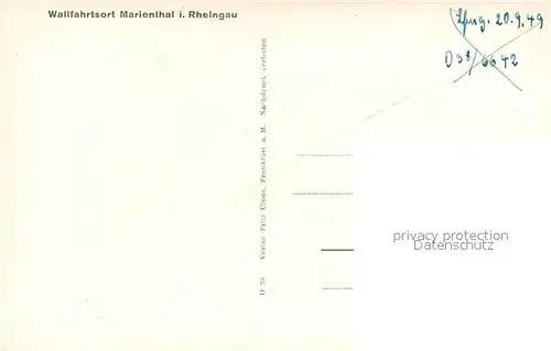 AK / Ansichtskarte Marienthal_Rheingau Wallfahrtskirche Marienthal Marienthal Rheingau